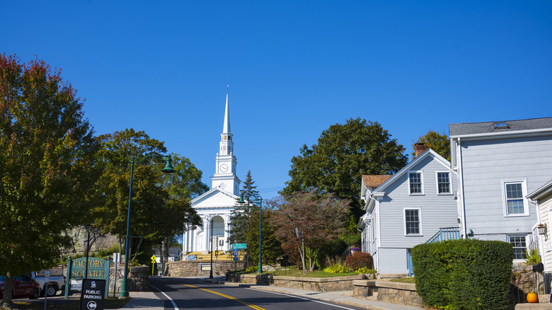 Main Street in a Connecticut town