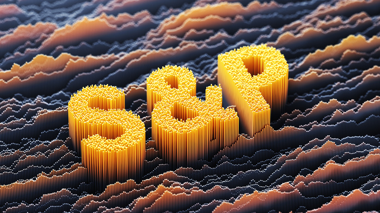 3D S&P letters on a digital background