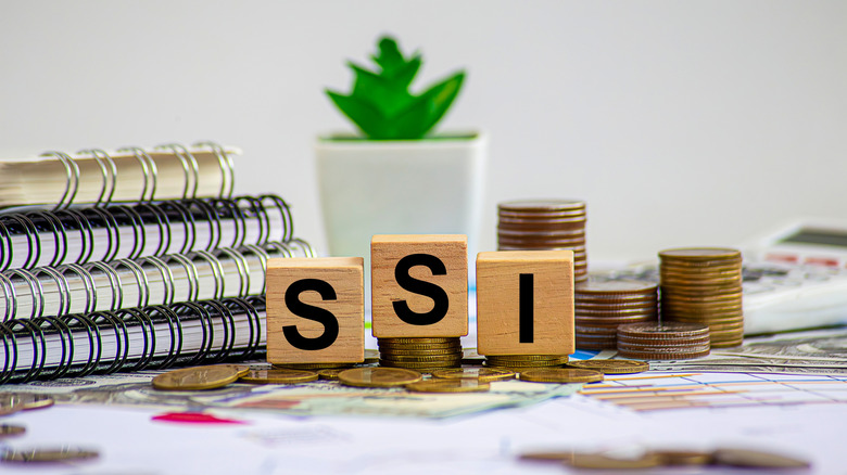 SSI spelled in blocks