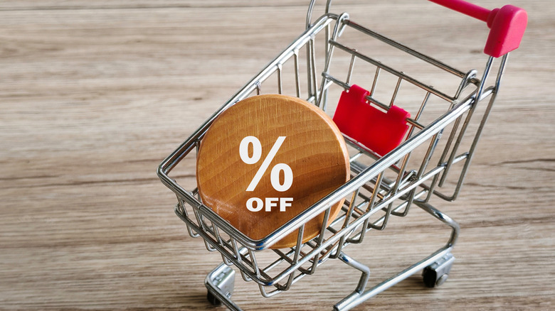 percent off token in a shopping cart