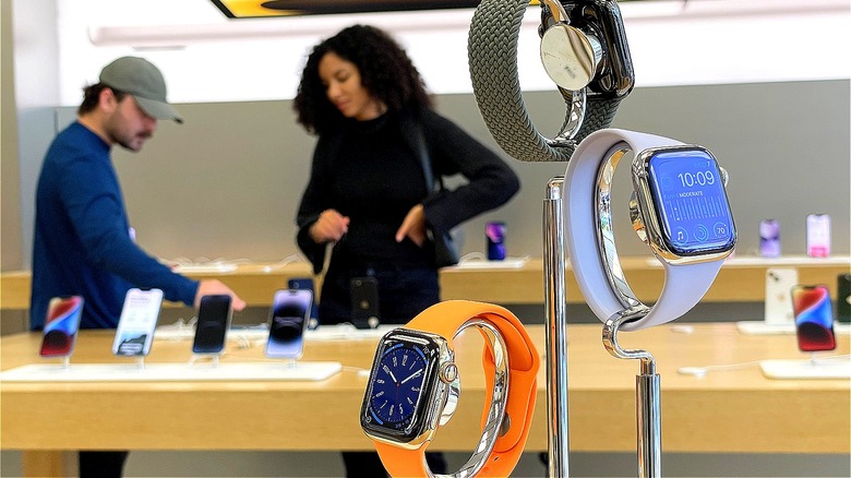 Apple watches in Apple Store