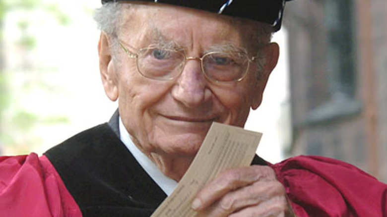 Paul Samuelson in graduation robe