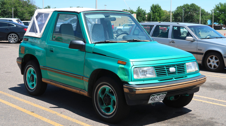 Geo Tracker small compact SUV with convertible top
