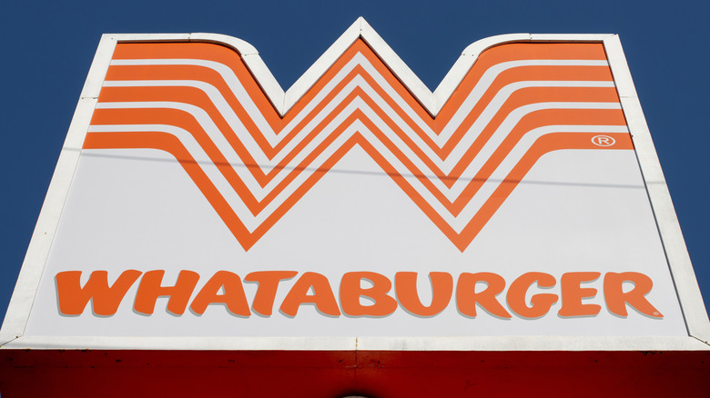 Shot of Whataburger's famous sign