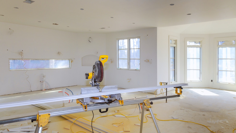 a home renovation in progress