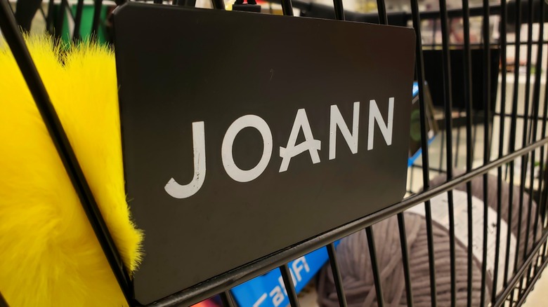 a Joann shopping cart