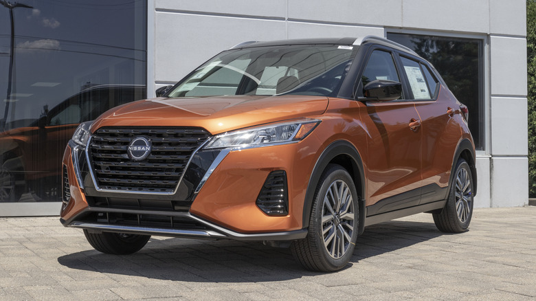 Nissan Kicks Crossover SUV display.