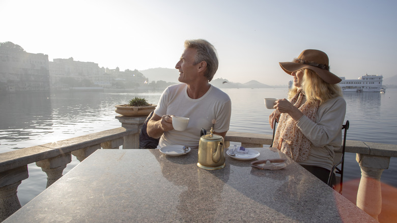 wealthy baby boomers enjoying a vacation