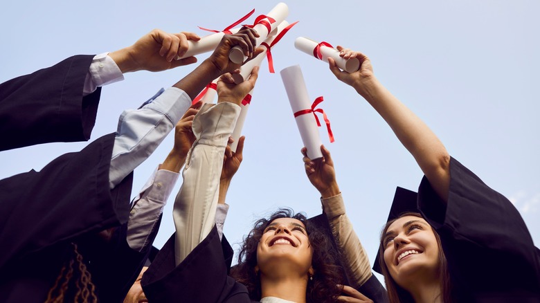 graduates in their caps and gowns