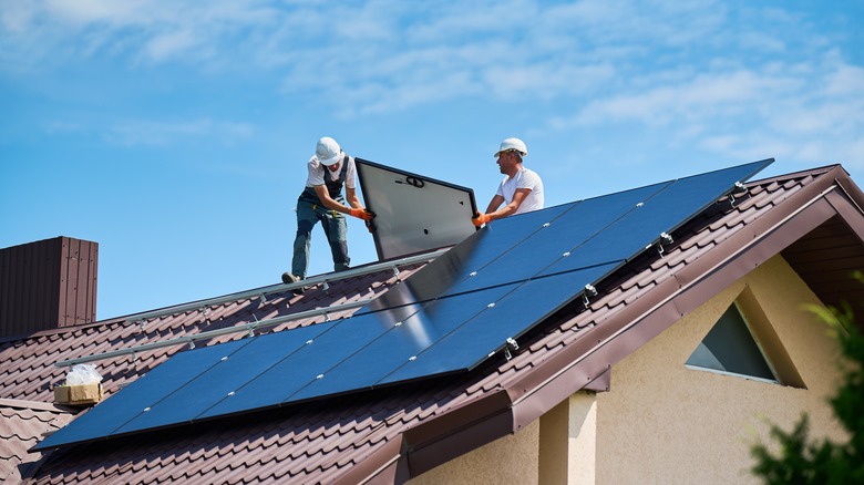 installing solar panels on home