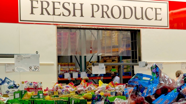 produce department at grocery store