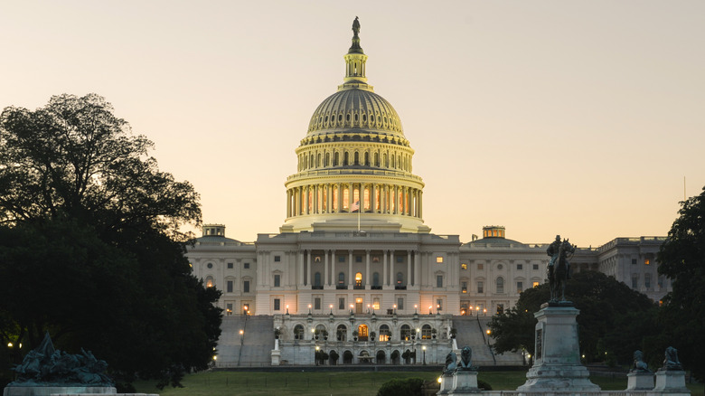 The U.S. Capitol Building at sunset