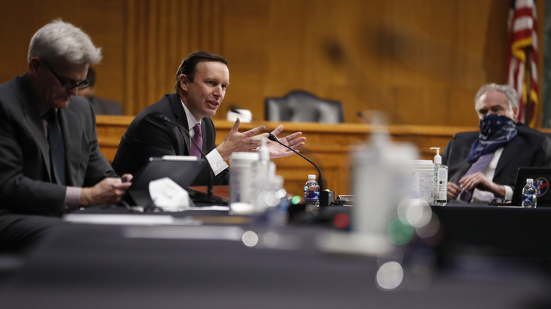 Senator Cassidy and Representative Kaine during a 2020 meeting