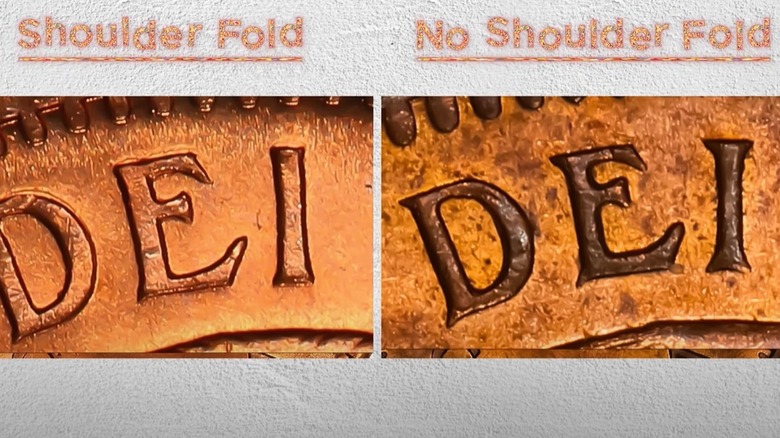 Identifying shoulder fold versus no shoulder fold coins