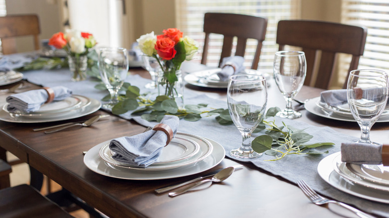 Set of Noritake China laid out on a table