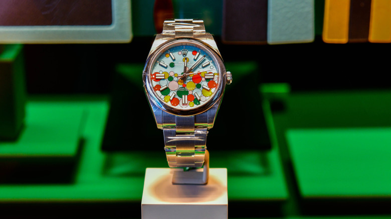 A Rolex Oyster Perpetual with a Celebration dial
