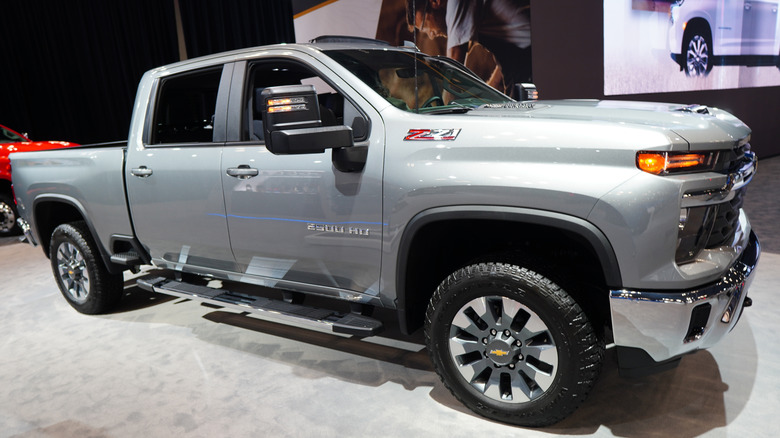 2023 Chevrolet Silverado HD on showroom floor