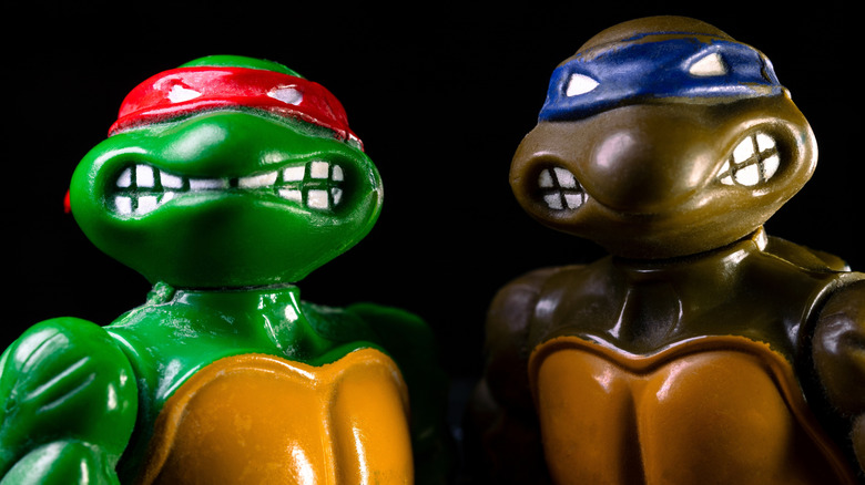 Raphael and Donatello Teenage Mutant Ninja Turtle toys