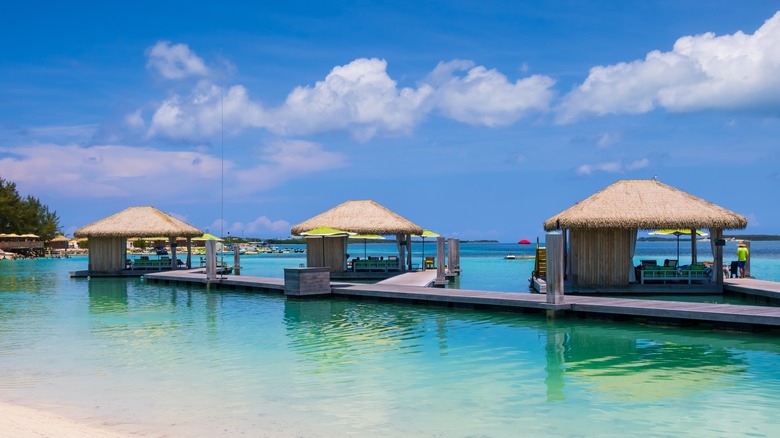 Cabanas in the Caribbean.