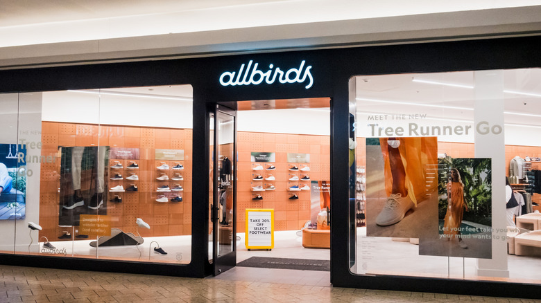 An Allbirds retail location in a Colorado shopping center