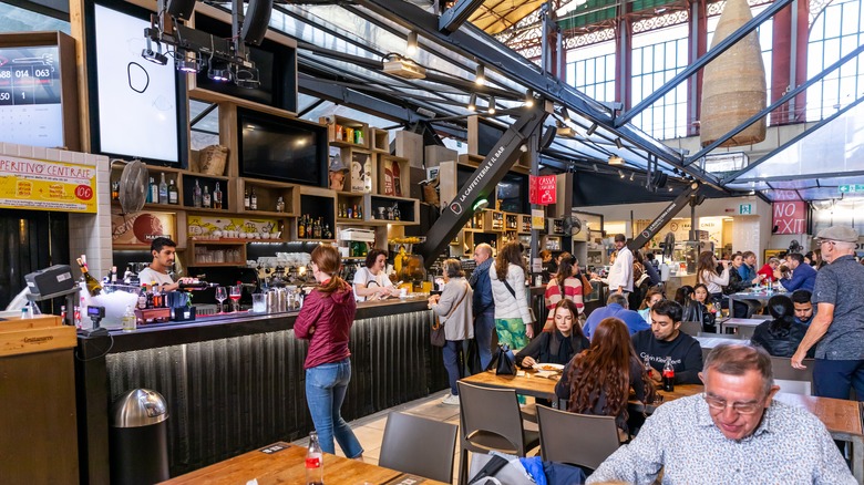 A European food market hall