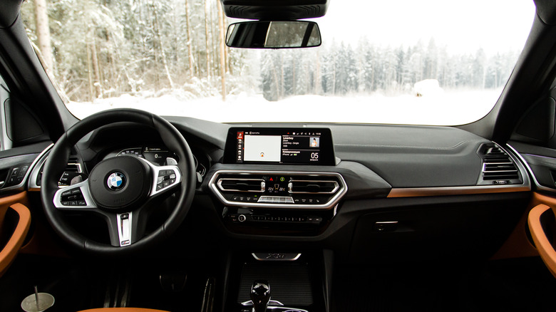 Interior view of a BMW vehicle