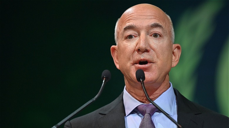 Jeff Bezos speaking at summit