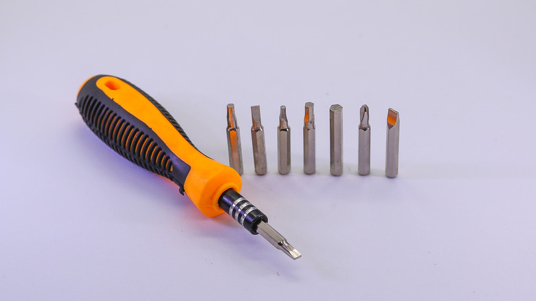 a multibit screwdriver and bit attachments
