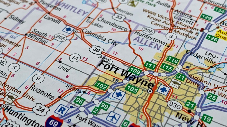 Fort Wayne on map.