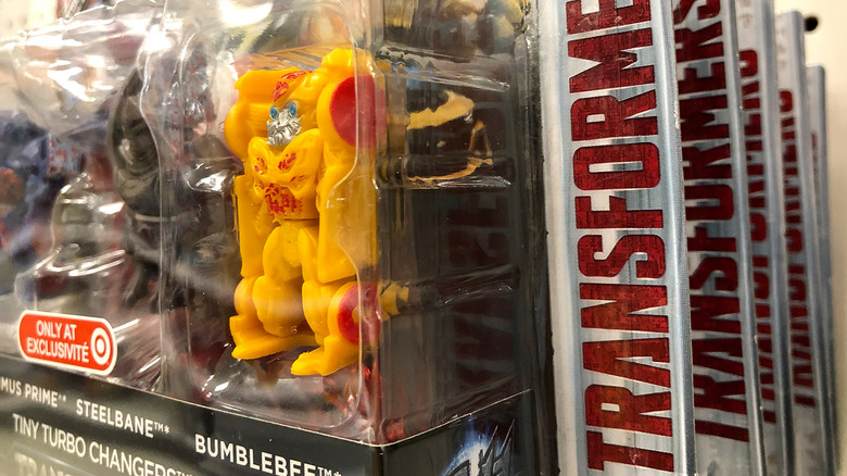 Transformer toy in packaging