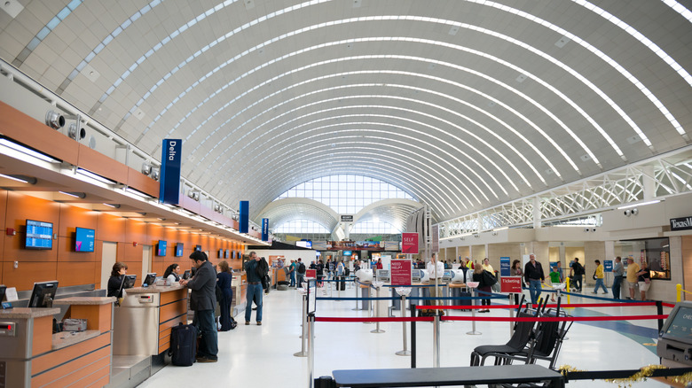 Ticketing counters in San Antonio International Airport