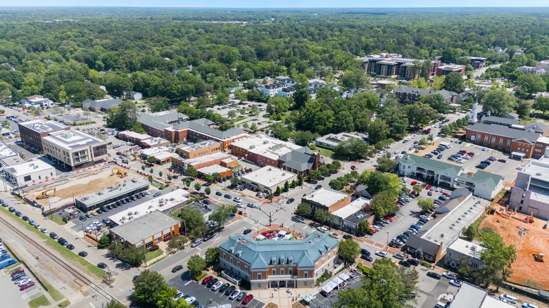 This is an image of downtown Cary, North Carolina.