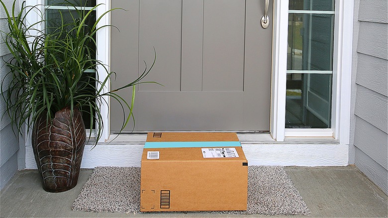 Package delivery at front door