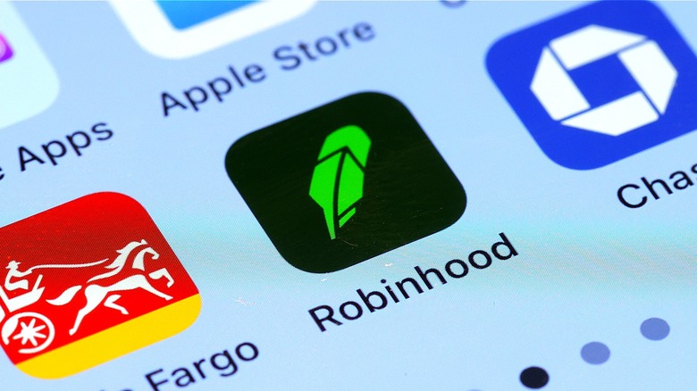 Robinhood app displayed on smartphone