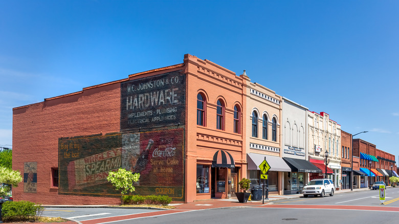 Historic buildings in downtown Mooresville North Carolina