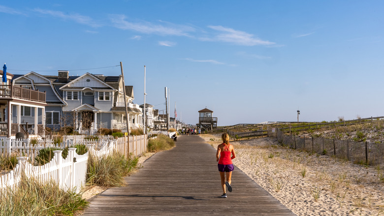 Runner on the New Jersey shore