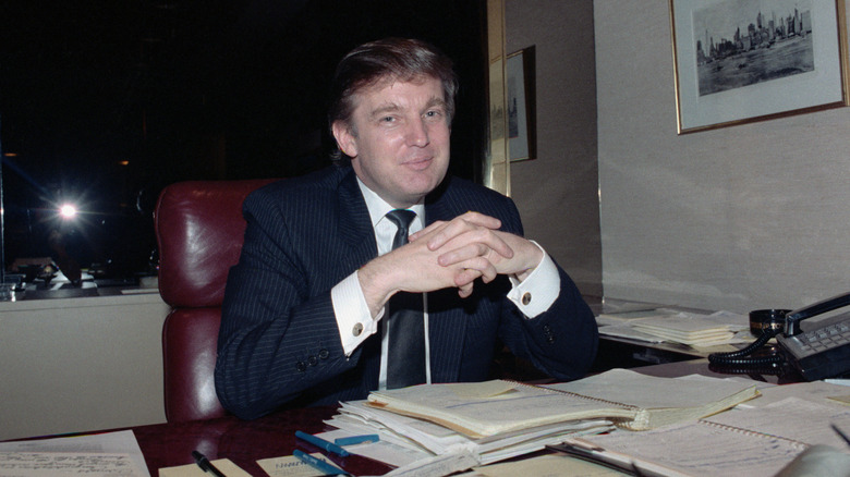 Donald Trump in his office in New York City