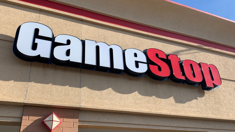 A GameStop store sign