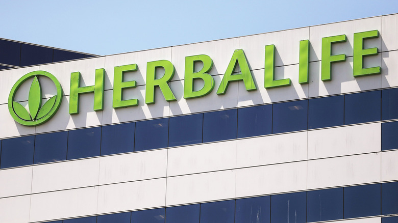 Herbalife sign on a building