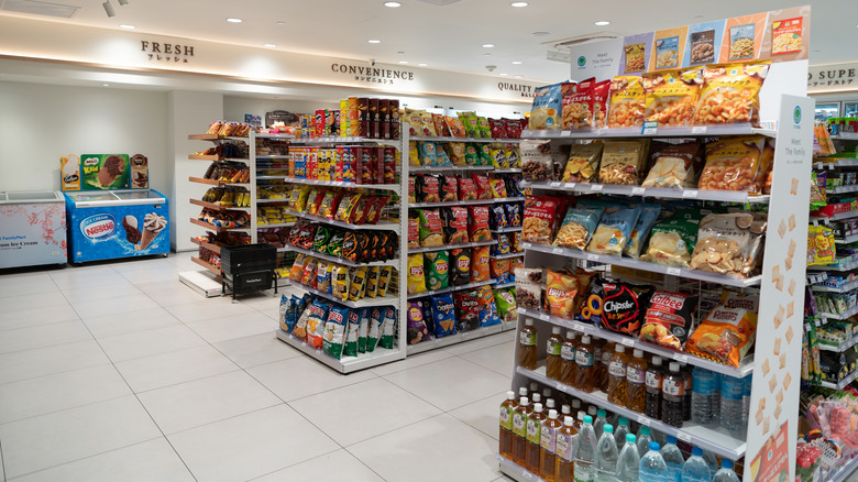 Interior shot of Family Mart in KLIA2.