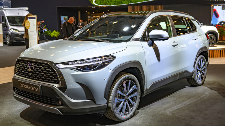 A Toyota Cross parked at an event.