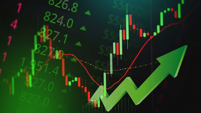 Arrow going up with stocks