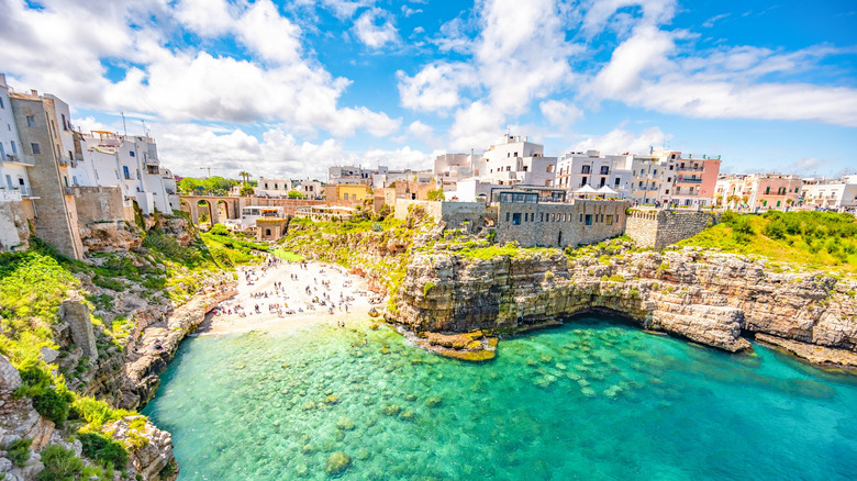 Polignano a Mare seaside cliffs.