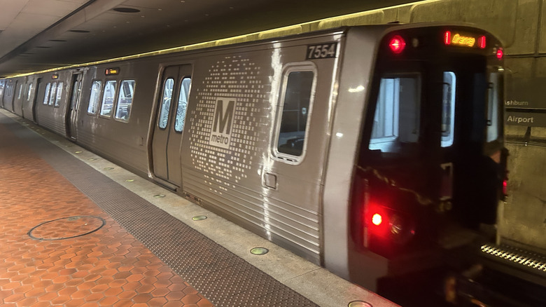 Underground Washington, D.C. metro train