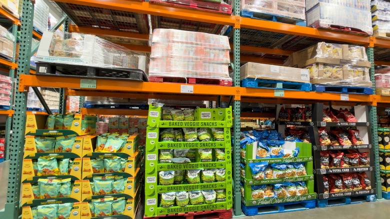 Pallets of crackers at Costco
