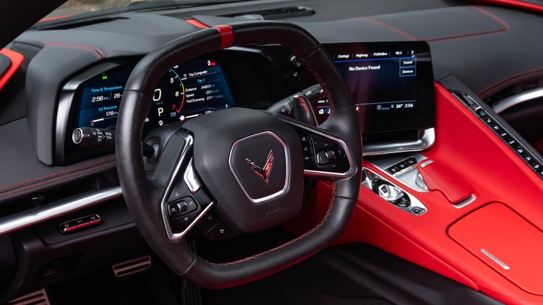 The dashboard of a Chevrolet Corvette