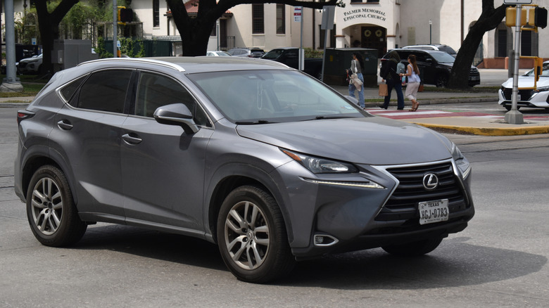 A grey Lexus NX in Houston, Texas