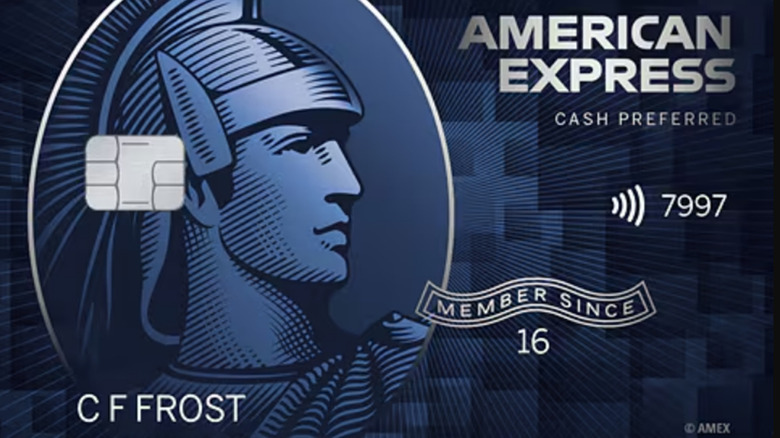 close-up of Blue Cash Preferred Card from American Express