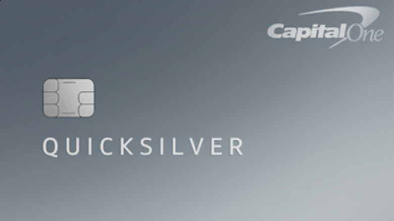 close-up of Capital One Quicksilver Cash Rewards Credit Card