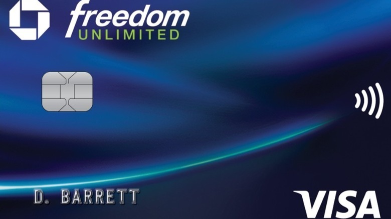 close-up of Chase Freedom Unlimited Credit Card